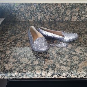 Candies silver spiked flat shoes